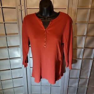Croft & Barrow Dark orange long sleeve top